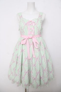 画像1: Angelic Pretty / Sweetie Ribbonジャンパースカート  ミント Y-26-04-07-045-AP-OP-SZ-ZY