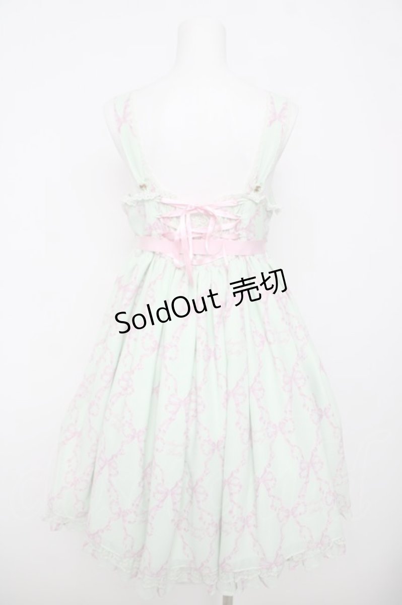 画像2: Angelic Pretty / Sweetie Ribbonジャンパースカート  ミント Y-26-04-07-045-AP-OP-SZ-ZY (2)