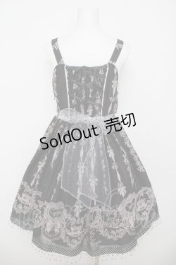 画像2: BABY, THE STARS SHINE BRIGHT / Sugar Rose Tea Timeプリントハートジャンパースカート  黒 Y-26-04-07-046-BA-OP-SZ-ZY