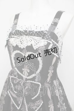 画像3: BABY, THE STARS SHINE BRIGHT / Sugar Rose Tea Timeプリントハートジャンパースカート  黒 Y-26-04-07-046-BA-OP-SZ-ZY