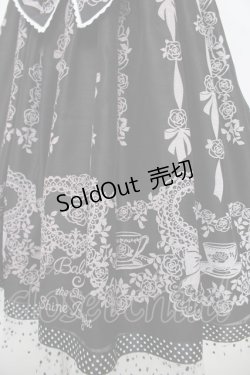 画像4: BABY, THE STARS SHINE BRIGHT / Sugar Rose Tea Timeプリントハートジャンパースカート  黒 Y-26-04-07-046-BA-OP-SZ-ZY