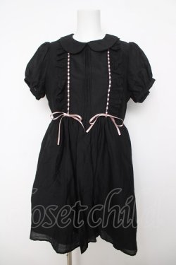 画像1: Ank Rouge / レースリボンドーリーワンピース M 黒 Y-26-04-07-054-CA-OP-SZ-ZY