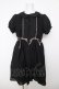 画像1: Ank Rouge / レースリボンドーリーワンピース M 黒 Y-26-04-07-054-CA-OP-SZ-ZY (1)