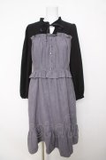 axes femme / 切り替えビスチェ風ワンピース M グレー Y-26-04-07-061-AX-OP-SZ-ZY