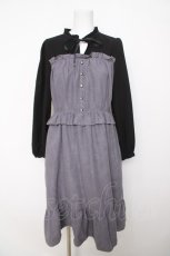 画像1: axes femme / 切り替えビスチェ風ワンピース M グレー Y-26-04-07-061-AX-OP-SZ-ZS (1)