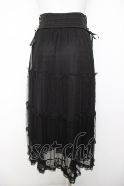 画像2: axes femme / ベルト付チュールスカート F 黒 Y-26-04-07-068-AX-SK-SZ-ZY