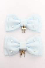 画像1: Angelic Pretty / オーガンジークロスコーム  サックス Y-26-04-07-011-AP-AC-SZ-ZY (1)