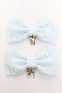 画像1: Angelic Pretty / オーガンジークロスコーム  サックス Y-26-04-07-011-AP-AC-SZ-ZY