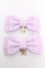 画像1: Angelic Pretty / オーガンジークロスコーム  ラベンダー Y-26-04-07-012-AP-AC-SZ-ZY (1)