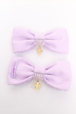 画像2: Angelic Pretty / オーガンジークロスコーム  ラベンダー Y-26-04-07-012-AP-AC-SZ-ZY (2)