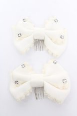 画像1: Angelic Pretty / きらきらビジューコーム  アイボリー Y-26-04-07-013-AP-AC-SZ-ZY (1)
