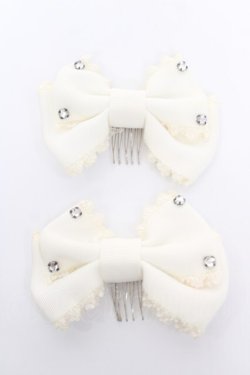 画像1: Angelic Pretty / きらきらビジューコーム  アイボリー Y-26-04-07-013-AP-AC-SZ-ZY