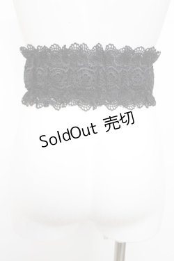 画像2: axes femme POETIQUE / 編み上げ×レース太ゴムベルト  黒 Y-26-04-07-017-AX-ZA-SZ-ZY