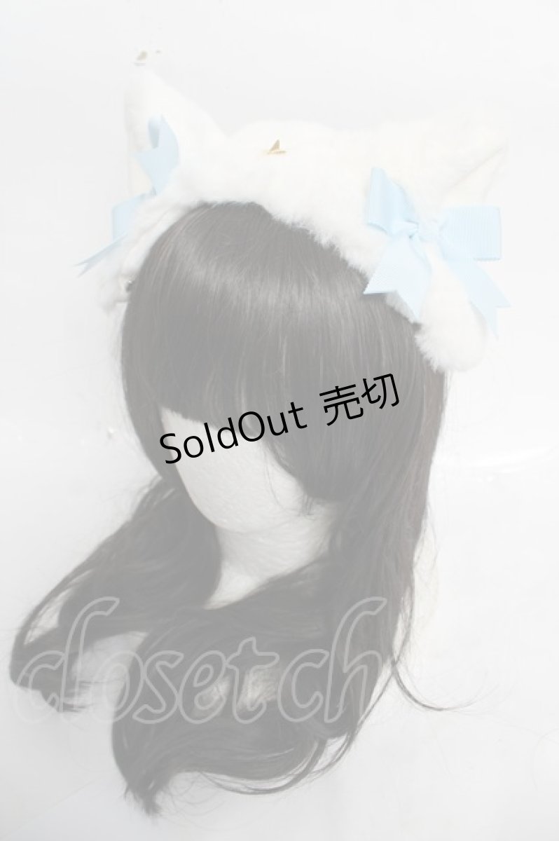 画像1: Angelic Pretty / Milk Catヘッドドレス  サックス Y-26-04-07-019-AP-AC-SZ-ZY (1)
