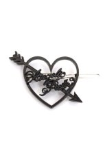 画像1: Angelic Pretty / Dolly Heartヘアピン  黒 Y-26-04-07-002-AP-AC-SZ-ZY (1)