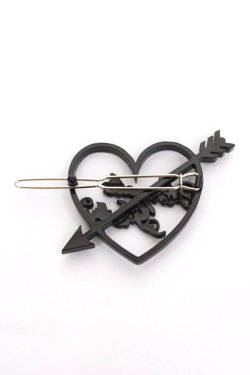 画像2: Angelic Pretty / Dolly Heartヘアピン  黒 Y-26-04-07-002-AP-AC-SZ-ZY