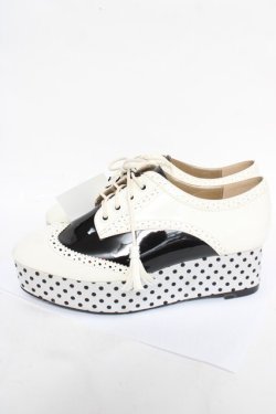 画像2: ALICE and the PIRATES / アルヴィンドットシューズ L オフ白×黒 Y-26-04-07-029-PA-SH-SZ-ZY