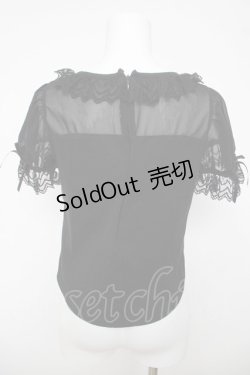 画像2: Angelic Pretty / Dreamシフォン切替カットソー  黒 Y-26-04-07-031-AP-TO-SZ-ZY