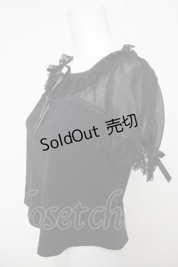 画像3: Angelic Pretty / Dreamシフォン切替カットソー  黒 Y-26-04-07-031-AP-TO-SZ-ZY