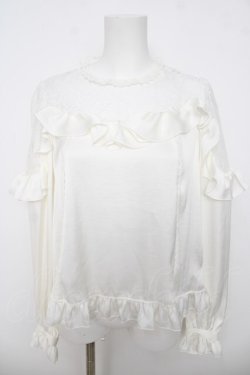 画像1: Angelic Pretty / Lacy Frillブラウス  白 Y-26-04-07-034-AP-BL-SZ-ZY