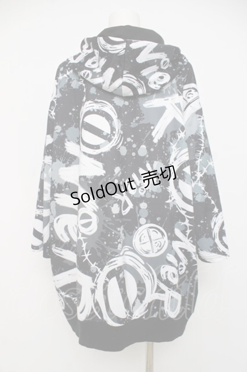 画像2: NieR Clothing / グラフィックパーカー  黒 Y-26-04-09-030-PU-TO-SZ-ZY (2)