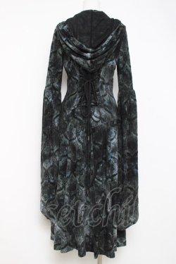 画像2: Ozz oneste / フロッキーフロントボタンワンピース  グリーンｘ黒 Y-26-04-09-034-OO-OP-AS-ZY