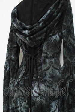 画像3: Ozz oneste / フロッキーフロントボタンワンピース  グリーンｘ黒 Y-26-04-09-034-OO-OP-AS-ZY