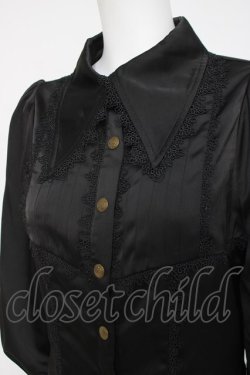 画像4: Hoshibako Works / レースデザインブラウス  黒 Y-26-04-09-035-LO-BL-SZ-ZY