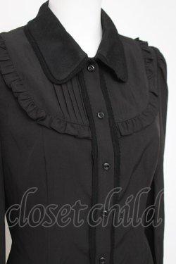 画像4: Hoshibako Works / ジャスミン刺繍フリルブラウス  黒 Y-26-04-09-036-LO-BL-SZ-ZY