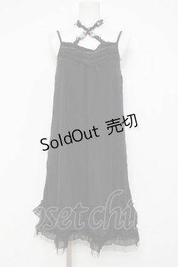 画像1: axes femme / ストラップ付きインナーワンピース  黒 Y-26-04-09-037-AX-OP-SZ-ZY