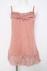 画像1: axes femme / ミニローズロングキャミ  ピンク Y-26-04-09-041-AX-TO-SZ-ZY (1)