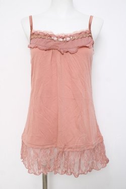 画像1: axes femme / ミニローズロングキャミ  ピンク Y-26-04-09-041-AX-TO-SZ-ZY