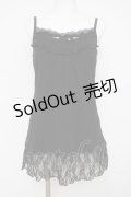 axes femme / ミニローズロングキャミ  黒 Y-26-04-09-044-AX-TO-SZ-ZY
