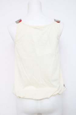 画像2: axes femme / ボーダー×花柄アウタータンク  生成り Y-26-04-09-045-AX-TO-SZ-ZY