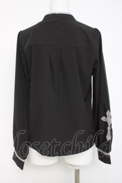 画像2: axes femme POETIQUE / メディカルデザインブラウス  黒 Y-26-04-09-046-AX-BL-AS-ZY