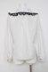 画像2: NIBBLE POISON / クロス刺繍ビッグ襟ブラウス  白 Y-26-04-09-048-PU-BL-AS-ZY (2)