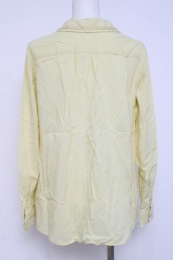 画像2: axes femme / 刺繍デザインシャツブラウス  イエロー Y-26-04-09-049-AX-BL-SZ-ZY