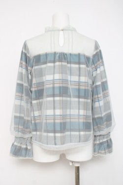 画像2: axes femme POETIQUE / チュール重ねブラウス  ミント Y-26-04-09-053-AX-BL-SZ-ZY