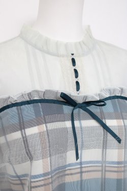 画像3: axes femme POETIQUE / チュール重ねブラウス  ミント Y-26-04-09-053-AX-BL-SZ-ZY