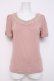 画像1: axes femme / レース配色Tシャツ  ピンク Y-26-04-09-055-AX-TO-AS-ZY (1)