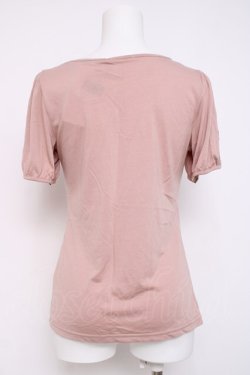 画像2: axes femme / レース配色Tシャツ  ピンク Y-26-04-09-055-AX-TO-AS-ZY