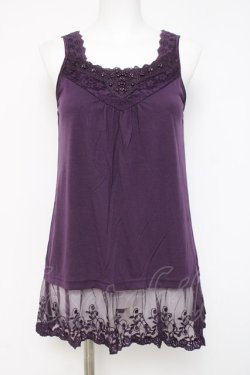 画像1: axes femme / レースデザインタンク   Y-26-04-09-066-AX-TO-AS-ZY