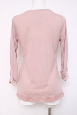 画像2: axes femme / レース使いインナープルオーバー  ピンク Y-26-04-09-069-AX-TO-AS-ZY