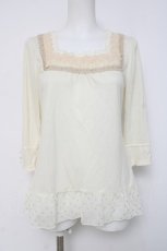 画像1: axes femme / レースデザインカットソー   Y-26-04-09-071-AX-TO-AS-ZY (1)