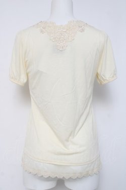 画像2: axes femme / レースデザインカットソー   Y-26-04-09-072-AX-TO-AS-ZY