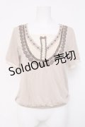 axes femme / レースデザインカットソー   Y-26-04-09-075-AX-TO-AS-ZY