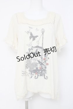 画像1: axes femme / プリントT  生成り Y-26-04-09-077-AX-TO-SZ-ZY