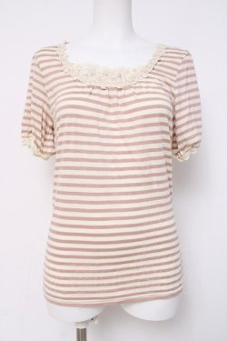 画像1: axes femme / レースデザインカットソー   Y-26-04-09-078-AX-TO-AS-ZY