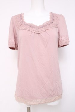 画像1: axes femme / レースデザインカットソー   Y-26-04-09-089-AX-TO-AS-ZY