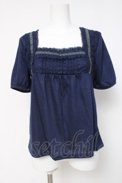 画像1: axes femme / レースデザインカットソー   Y-26-04-09-090-AX-TO-AS-ZY